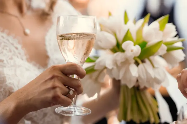 Un calice e il bouquet, da vicino